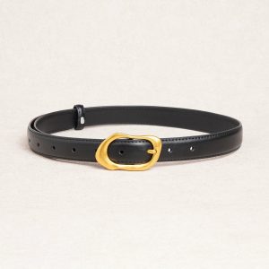 Black Genuine leather Belts