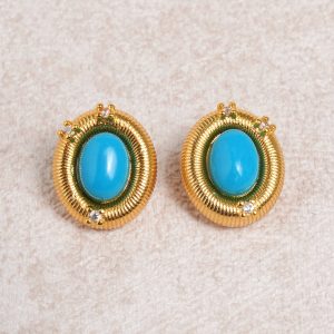 Blue Turquoise Earrings