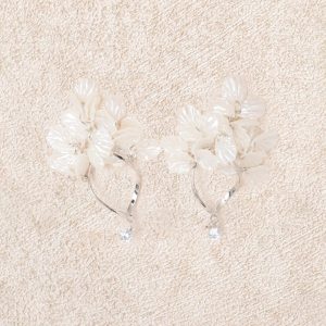 Off White Alloy Earrings