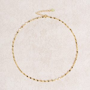 Gold Brass Collarbone Necklace